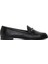 Kadın Siyah Toka Detaylı Deri Maskülen Loafer 24WFD410018 1