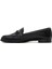 Kadın Siyah Toka Detaylı Deri Maskülen Loafer 24WFD410018 2