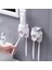 Beyaz Stil Diş Fırçası Tutucu Diş Macunu Dispenseri Banyo Duvara Monte Edilebilir Dikişsiz Tembel Lavabo Yıkama Standı Aksesuarları (Yurt Dışından) 3