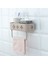 Gri Stil Yapışkan Banyo Rafı Organizatör Duvara Monte Şampuan Baharat Duş Havlu Depolama Askısı Tutucu Mutfak Banyo Aksesuarları (Yurt Dışından) 2