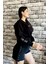 Siyah Renk Sorry Baskılı 3 Iplik Unisex Sweatshirt 2