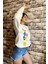 Beyaz Renk Baskısız 3 Iplik Unisex Sweatshirt 2