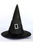 Cadılar Bayramı Simli Cadı Şapkası Halloween Parti Kostüm Aksesuarı Siyah 2