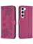 Samsung Galaxy S23 Artı 5g Çok Renkli Yonca Çiçek Pu Kart Için Flip Case (Yurt Dışından) 1