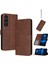 Kart Yuvası ile Sony Xperia 1 Vı Pu Deri Saf Renk Için Flip Case (Yurt Dışından) 1