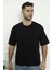 Erkek T-Shirt Siyah Beyaz Oval Kesim 2 Li Set Mıxcolor 1