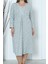 Kadın Tunik Uzun Gecelik Uzun Kollu Büyük Beden Pamuklu Mınt 2