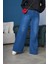 1067-DENIM Bol Paça Pantolon Koyu Mavi 1