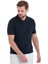 Lacivert Regular Fit Jakarlı Polo Yaka Fermuarlı Tişört 4