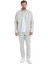 Bej Slim Fit Çizgili Dik Yaka Basic Mevsimlik Mont 2