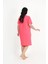 Kadın Büyük Beden Kısa Kol Fuşya Gecelik 12502 3