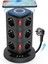 Akım Korumalı 2.4A Kule Priz Kablosuz Şarj Istasyonu 12X Soketli 3x USB Wireless Kablolu Priz 1