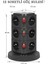 Akım Korumalı 2.4A Kule Priz Kablosuz Şarj Istasyonu 12X Soketli 3x USB Wireless Kablolu Priz 3