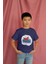 Erkek Çocuk %100 Pamuk Premium Ahoy Baskılı Kısa Kol Tshirt 3