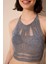 Shiny Fishnet Gümüş Bikini Üstü - Gamze Erçel Koleksiyonu 4