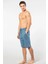2172 Erkek Modal Tek Bermuda Pijama Altı-Indigo 2