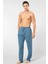 2171 Erkek Modal Tek Pijama Altı-Indigo 1