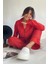 Kırmızı Nakış Detaylı Pijama Takımı 3