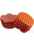 Cupcake Kalıbı Pet Kapsül Dalgalı Kek Kalıbı 65X38 mm - 100 Adet Puantiyeli Turuncu 3.8x6.5 cm 1