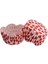 Cupcake Kalıbı Pet Kapsül Dalgalı Kırmızı Fiyonk ve Kalp Desenli Kek Kalıbı 65X38 mm - 100'LÜ 3.8 cm 1