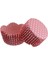 Cupcake Kalıbı Pet Kapsül Dalgalı Kek Kalıbı 65X38 mm - 100 Adet Puantiyeli Pembe 3.8x6.5 cm 1