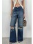 Geniş Paça Lazer Detay Jean 3