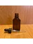 30 ml Siyah Plastik Kapaklı Yassı Amber Cam Damlalıklı Şişe , 30 cc Kahverengi Damlalıklı Şişe x 6 Adet 3