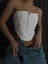 Black Fashion Korse Detay Denim Crop Bluz 1