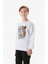 Leopar Baskılı Bisiklet Yaka Erkek Çocuk Sweatshirt 4