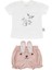 Hero Kısa Kol Desenli Bebek T-Shirt & Nakışlı Şort Seti Bunny 1