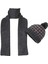 Unisex Gone Ikili Set Bere Atkı Fo 3604 Antrasit 1