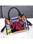 Şeffaf Payet Çanta Pvc Plastik Su Geçirmez Crossbody Omuz Çantası Kozmetik Çantası-Siyah (Yurt Dışından) 2