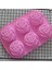 1 Adet Tarzı Silikon 6 Delik Çiçek Gül Kek Dondurma Çikolata Kalıbı Sabun 3D Cupcake Fırın Tepsisi Kek Kalıbı Muffin Kalıbı (Yurt Dışından) 2