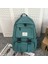 Kadınlar Için Sırt Çantası Düz Renk Okul Çantası Genç Kız Omuz Seyahat Çok Cep Naylon Sırt Çantası Yeşil (Yurt Dışından) 4