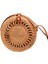 Spiral Dekorasyon Vintage Edebi Kadın Düğme Dokuma Rattan Sling Çanta (Yurt Dışından) 1