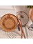 Spiral Dekorasyon Vintage Edebi Kadın Düğme Dokuma Rattan Sling Çanta (Yurt Dışından) 2