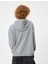 Oversize Kapüşonlu Sweatshirt Slogan Baskılı Uzun Kollu 4