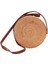 Baskı Yuvarlak Rattan Crossbody Çanta, Kadınlar Için Hasır Boho Çanta Çanta El Yapımı Debriyaj Dokuma Omuz (Yurt Dışından) 3
