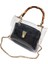 Şeffaf Çanta Kadın Çanta Bambu Saplı Yaz Küçük Zincir Crossbody Çanta Bayanlar Saman Plaj Çantaları (Siyah) (Yurt Dışından) 1