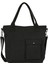 Kadın Kanvas Omuz Çantası Rahat Alışveriş Öğrenci Dış Cepli Crossbody Çanta Kadın Çanta-Siyah (Yurt Dışından) 1