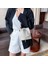 Küçük Papatya Bayan Hasır Kova Çanta Moda Dokuma Omuz Plaj Çantası Rattan Messenger Beyaz (Yurt Dışından) 2