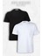 John Borners Erkek ikili O Yaka Spor Premium Basic T-Shirt 1