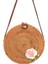 Rattan Dokuma Omuz Çantası Şakayık Çiçek Bohem Plaj Yuvarlak Saman El Çantaları Çanta Kadın Messenger Crossbody Çanta (Yurt Dışından) 1