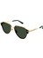 BV1271S 003 Altın Yeşil Geometrik Unisex Güneş Gözlüğü 63-16 1