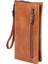 Kadın Cüzdan Uzun Büyük Kapasiteli Fermuar Katı Telefon Para Çantası Çanta Bozuk Para Cüzdanı Kart Bayanlar Debriyaj Kahverengi (Yurt Dışından) 4