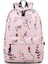 Rahat Su Geçirmez Kadın Sırt Çantası Çiçek Baskı Kız Koleji Dizüstü Sırt Çantaları Bayan Seyahat Pembe (Yurt Dışından) 1