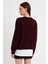 Bordo Bisiklet Yaka Basic Triko Kazak 5