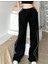 Harajuku Zip Detail Black Oversize Şeritli Eşofman Altı 4