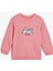 Sweatshirt Kedi Baskılı Bisiklet Yaka Pamuklu Şardonlu 1