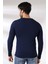 Compact Penye Likralı Slim Fit Uzun Kol Pis V Yaka T-Shirt 19699 Lacivert 4